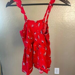 No boundaries red floral tang top, size XL 15-17